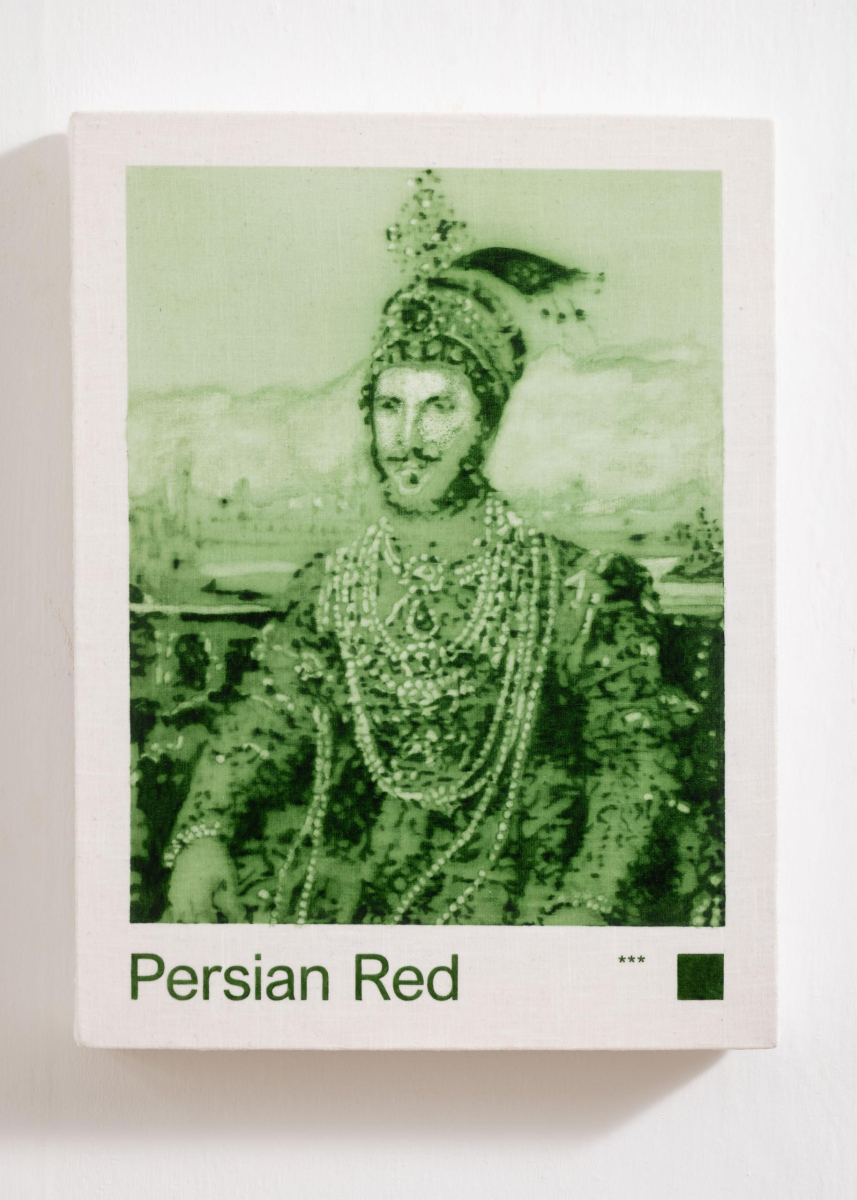Prūsijas zaļais Nr. 3 | Prussian Green No. 3,&nbsp;2026. Lins, eļļa | Oil on linen canvas, 32 × 24 × 3 cm.