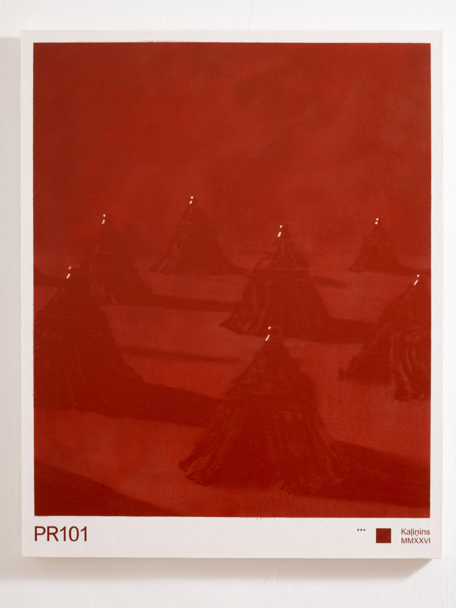 Persijas sarkanais Nr. 3 | Persian Red No. 3, 2026. Lins, eļļa | Oil on linen canvas, 100 × 80 × 3 cm.