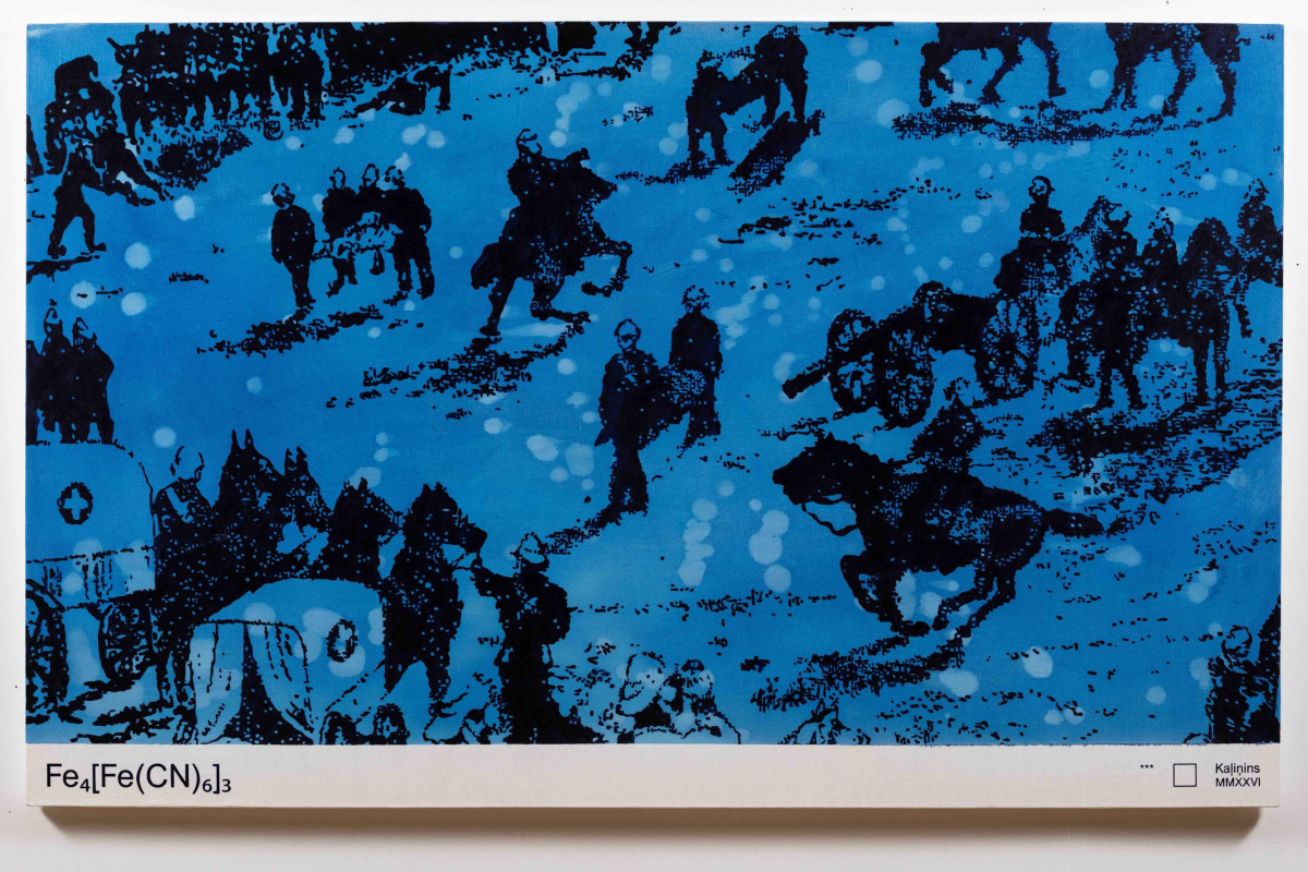 Prūsijas zilais Nr. 8 | Prussian Blue No. 8, 2026. Lins, eļļa | Oil on linen, 100 × 160 × 3 cm.