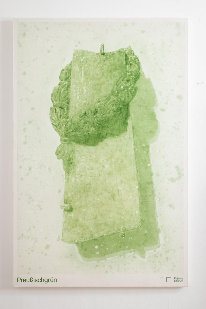 Prūsijas zaļais Nr. 1 | Prussian Green No. 1, 2025, 2026. Lins, eļļa | Oil on linen canvas, 164,5 × 107 × 3 cm.